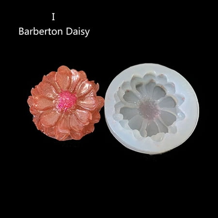 

HLGDYJ 10 Styles 3D Flower Silicone Mold Resin Camellia Peony Daisy Lotus Flower Pendant Jewlery Making Tools Epoxy Resin Molds