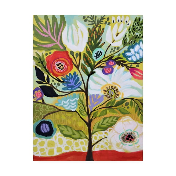 Trademark Fine Art 'Flower Tree I' Canvas Art by Karen Fields