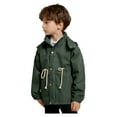 thumbnail image 7 of Sopiago Rain Jacket Toddler Boy Casual Outerwear Kids Lightweight Zip Hooded Jacket Baby Cute Dust Coat Green,4-5 Years, 7 of 7