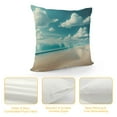 thumbnail image 4 of Leisuo Throw Pillow Cover Beautiful Beach Summer Ocean Sea Tropical Sand Water Seasonal Holiday Decor Lumbar Pillow Case Cushion for Sofa Couch Bed, 4 of 5