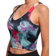 thumbnail image 2 of Lilgiuy Women Removable Padded Tank Tops Women Sleeveless Casual Printing Vest Chest Pad Movement Short Tank Tops, 2 of 4