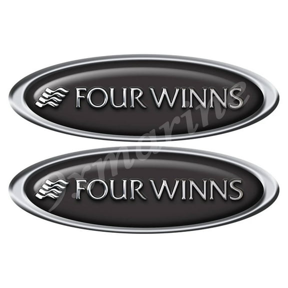 Four Winns Boat Sticker Set - Classic Oval 10" Long X 3.5" Tall