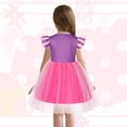 thumbnail image 3 of Vestido de princesa HenzWorld de tul morado con mangas onduladas 3T, 3 of 6