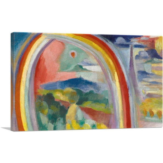 ARTCANVAS Rainbow 1914 Canvas Art Print by Robert Delaunay - Size: 18" x 12" (1.50" Deep)