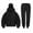 Black, variant on felwors Women's 2 Piece Balaclava Set - Zip Up Double Layer Hoodie with Kangaroo Pocket & Jogger Pants Hip Hop Y2K Outerwear(Black, S)