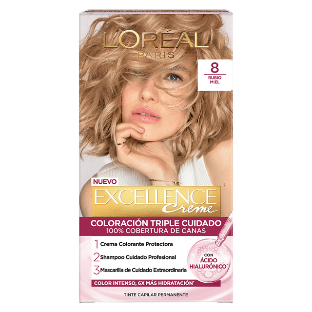 Tinte para cabello L'Oréal Imédia Excellence creme 8 rubio miel