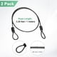 thumbnail image 3 of Uxcell 2-Pack Candado de Cable de Seguridad, 3.28FT Cable de Acero Recubierto para Equipaje con Doble Bucle [Negro], 3 of 6