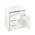 thumbnail image 4 of GDF Studio 30" Modern Bathroom Vanity with Sink Combo Set, 3 Drawers and A Tip-out Drawer, Door Shelf, White, 4 of 19