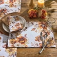 thumbnail image 5 of Split P Rustic Blooms Floral Brown Napkin Set Of 4, 5 of 6