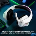 thumbnail image 6 of Gaming Headset Wired for PS5 Xbox PC PS4 ,Over Ear Gaming Headphones with Broadcast-grade Mic,Lightweight Design with Memory Foam Ear Cushions/RGB/3.5mm,White, 6 of 6