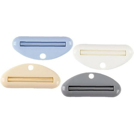 Toothpaste Tube Squeezer 4pcs Toothpaste Dispenser Clips Labor Saving Roller for Hand Cream Paint Tube