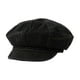 thumbnail image 1 of Gorra plana para mujer, boina vaquera vintage de tela vaquera, ideal como regalo de compras. Negro, 1 of 9