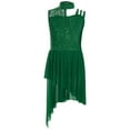 thumbnail image 4 of TSSOE Jupe Tutu Asymétrique pour Filles, Costume de Danse Moderne, Vert 8, 4 of 6