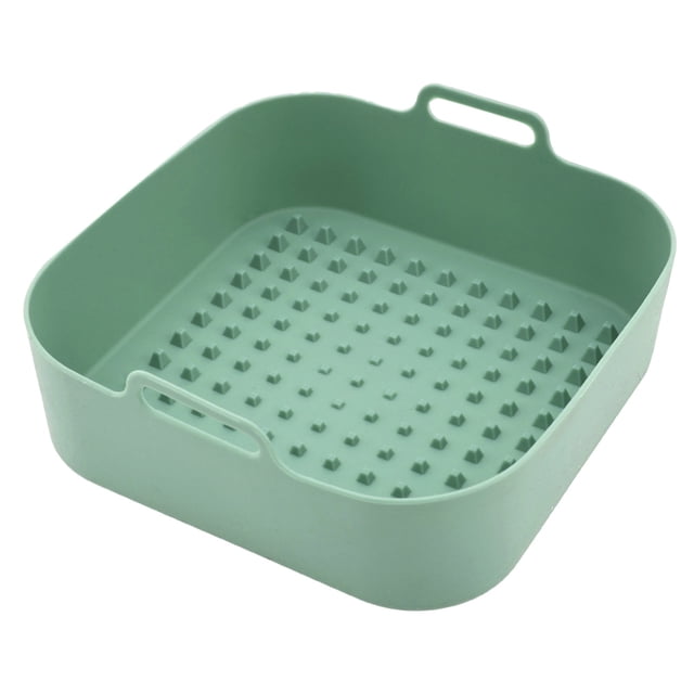 SIfdSeng Doublure de Cuisson Carrée en Silicone Résistante à la Chaleur Réutilisable pour Friteuse à Air Chaud Domestique
