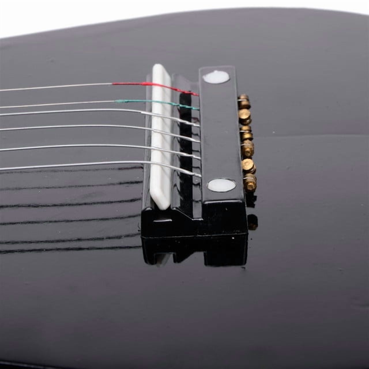 23" Acoustic Guitar Pick Strings Beginner Guitar Starter Kit with Strings & Pick for Kids Adult, Black