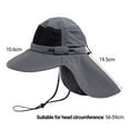 thumbnail image 6 of D-GROEE Wide Brim Adjustable Strap Sun Hat with Neck Flap, UPF 50+ Hiking Safari Fishing Caps for Men and Women, 6 of 7