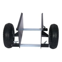 Heavy-Duty 600lb Capacity Dolly with Black Alloy Steel and 10in Pneumatic Wheels