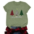 thumbnail image 6 of larppty Christmas Tree Shirt for Women Merry Christmas Printed T-Shirts Short Sleeve Holiday Tee Xmas Gift Tops (Light Green, XL), 6 of 8