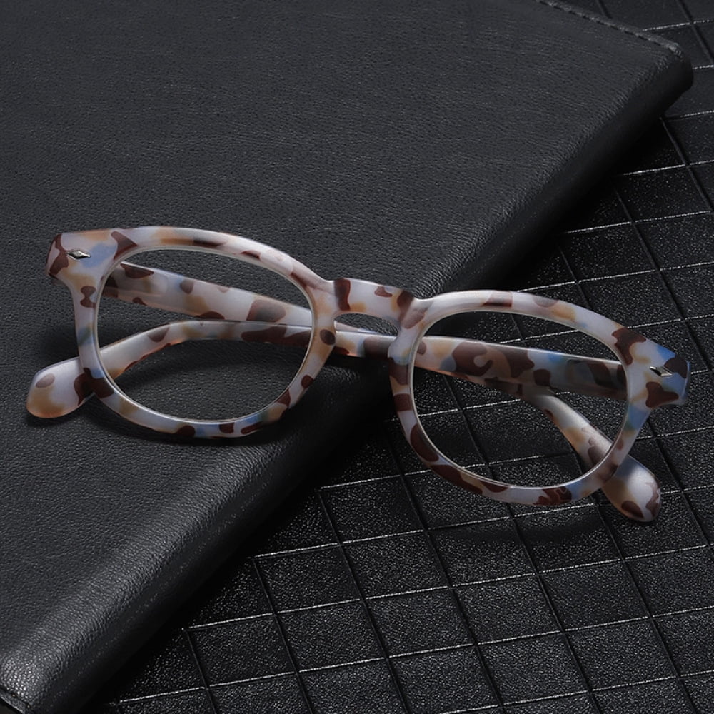 3 Pairs of Square Blue Light Blocking Reading Glasses, Trendy Classic Brown Spring Hinge Readers +3.50 for Women and Men