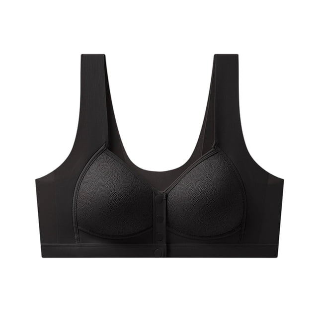 Front Closure Bra for Everyday Comfort Seamless Wireless Supportive Full Coverage T-Shirt Bra with Soft Padding and Underwire