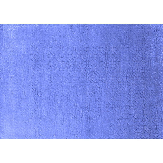 Ahgly Company Indoor Rectangle Solid Blue Modern Area Rugs, 8' x 10'