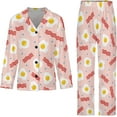 thumbnail image 4 of Top-kevin Women Long Sleeve Pajama Set Comfy Pjs Sets Donut Pattern Hearts Icing 2 Piece Lounge Set, 4 of 12
