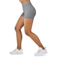 thumbnail image 3 of Gilbin Ultra Soft High Waist Yoga Stretch Mini-Bike Shorts for Women-Many Colors-One Size & Plus Size (Charcal 3X-5X), 3 of 7