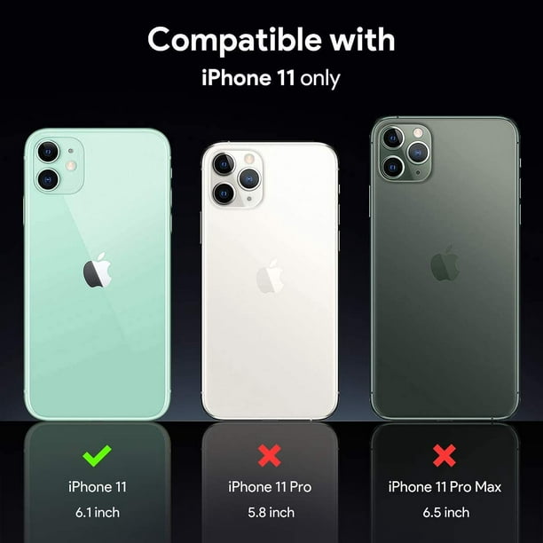 Lot de 5 TOCOL compatibles avec iPhone 11 6,1 coque transparente