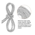 thumbnail image 3 of 2 piezas de cordones de cristal de 39" de longitud para zapatos, cordones brillantes para pantalones deportivos, pantalones cortos y zapatillas, 3 of 6