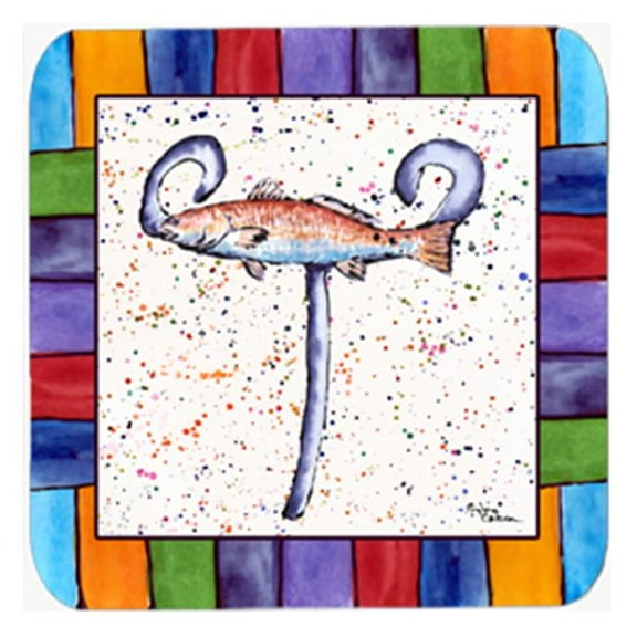 Fish Foam Coasters - Set 4, 3.5 x 3.5 In.