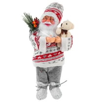 BERTDOMD Santa Claus Statue Christmas Santa Claus Figurine Standing Santa Claus Decoration Christmas Party Decor