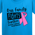 thumbnail image 4 of Inktastic Our Family Fights Together Breast Cancer Awareness Youth T-Shirt, 4 of 5