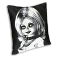 thumbnail image 5 of Funda de cojín de la novia de Chucky, 40x40cm, funda de almohada de juego para niños de Halloween, almohadas modernas de terciopelo, decoración para salón, decoración del hogar, 5 of 5