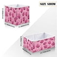 thumbnail image 2 of Foldable Fabric Storage Bin Home Cubes Clothing Organizer Bins Large Collapsible Box Basket for Home Organizer Pink Flames Pattern, 2 of 7