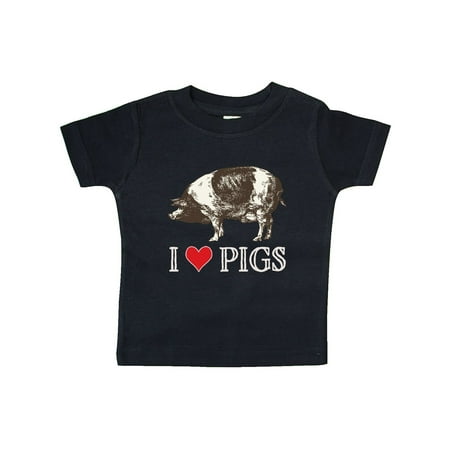 

Inktastic I Love Pigs Vintage Farm Gift Baby Boy or Baby Girl T-Shirt