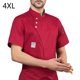 thumbnail image 2 of Chaqueta de cocina Cocina Delantal Tres botones con bolsillos delanteros Ropa de verano Camisas para hombres Suministros de cocina para asrill restaurante rojo 4xl Speravity LF000331-24, 2 of 7