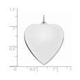 thumbnail image 2 of White Sterling Silver 31 mm 25 Rh-Plt Engraveable Heart Polished Front Back Disc Charm, 2 of 3