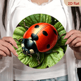 thumbnail image 5 of 2D Flat Charming Ladybug 8x8 Round Metal Wall Art - Vintage Tin Sign for Home, Bar, Cafe Kitchen Decor, 5 of 6