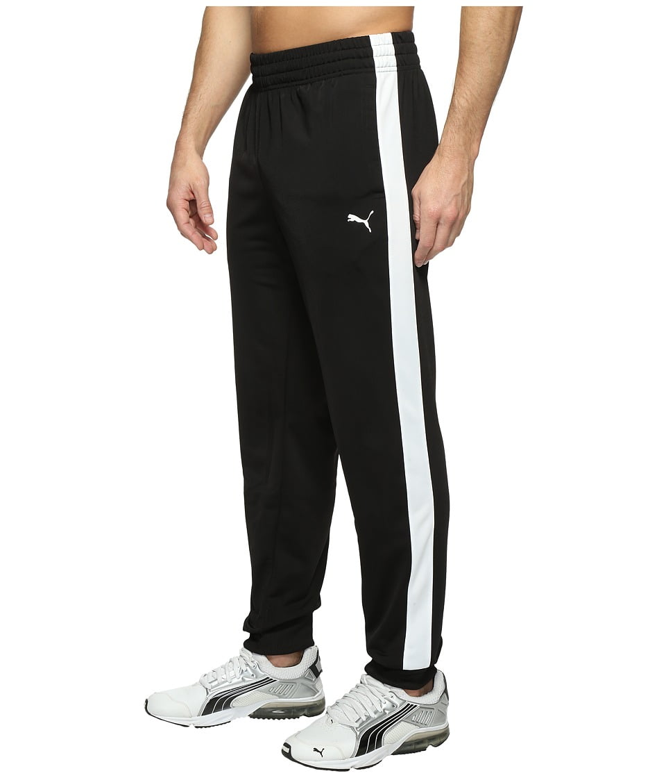 Puma Activewear Bottoms - Mens White Striped Jogger Drawstring ...