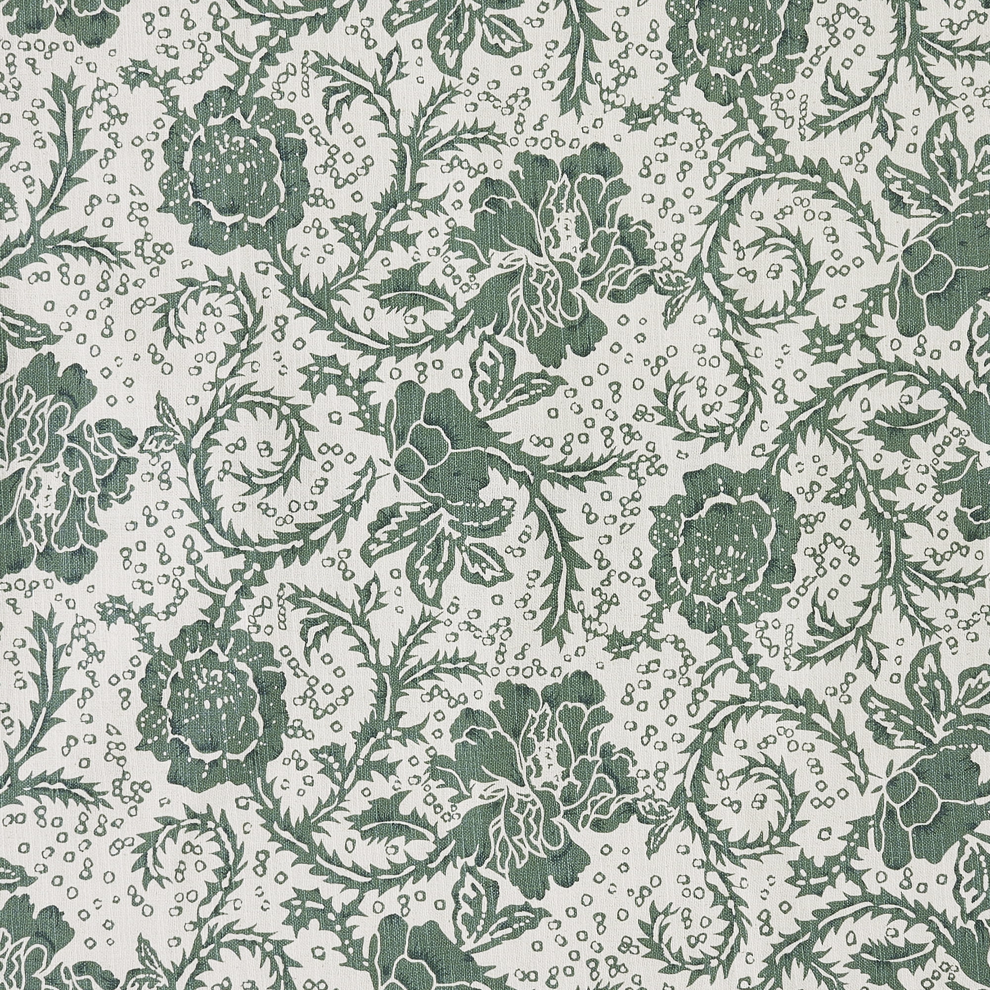 VHC Brands Dorset, Farmhouse Bed Skirt Dust Ruffle, Floral, Queen, Green, 60x80x16