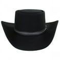 thumbnail image 2 of Stetson Men's Chinook Wool Leather Hatband Western Cowboy Hat - Black  6 7/8, 2 of 4
