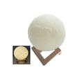 thumbnail image 2 of Lámpara LED 3D Moon Lamp USB con base de madera, 2 of 4