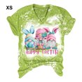 thumbnail image 4 of Jumpingount Camiseta de manga corta para mujer, camiseta de algodón suave con cuello en V, camiseta de gran tamaño con estampado Digital Prendas para la parte del cuerpo verde XS, 4 of 6