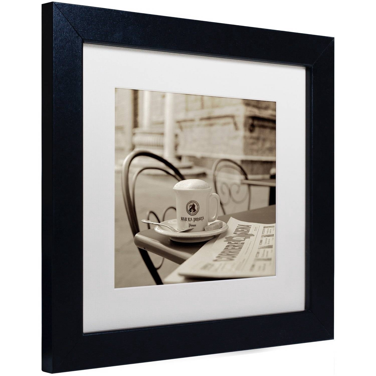 Trademark Fine Art "Tuscany Caffe VII" Canvas Art by Alan Blaustein, White Matte, Black Frame