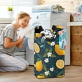 thumbnail image 5 of Yayeee Freestanding Laundry Hamper with Handle Collapsible Large Storage Basket for Clothes, Green Lemons, 5 of 7