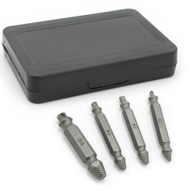 Extractor de tornillos Irfora 4 piezas Extractor de tornillo para cabeza rota Tornillo Tubo roto Herramienta de remoción de perno rota grifo roto Extractor de alambre Separador Extractor de tornillo m Irfora Extractor de tornillos