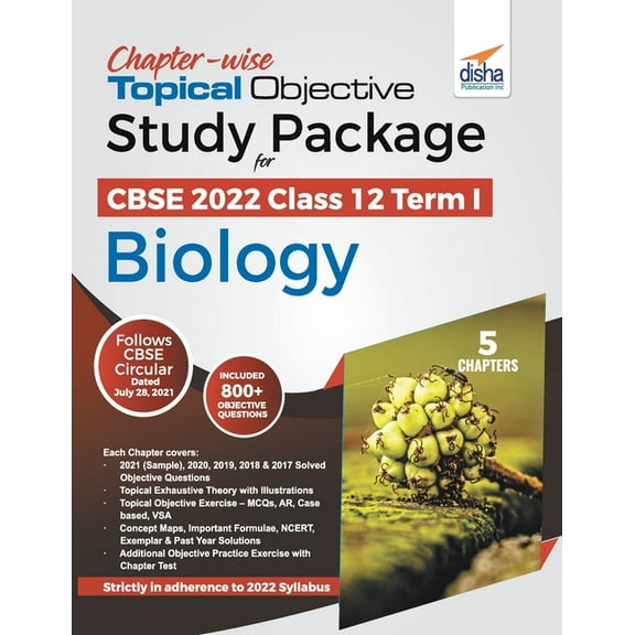 Chapter-wise Topical Objective Study Package for CBSE 2022 Class 12 Term I Biology, (Paperback)