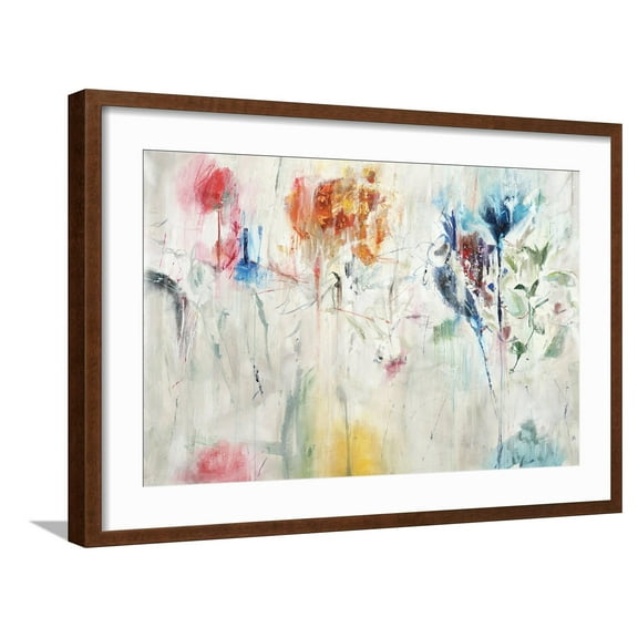 Art.com Floral Melt Giclee Print by Jodi Maas, Brown Frame Wall Art, 29" x 21"