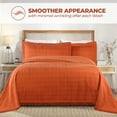 thumbnail image 5 of BNM 3 Piece Modern Cotton Blend Rust Bedspread Set, King, 5 of 9