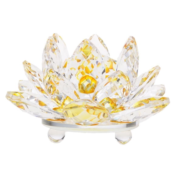 yingyy Lotus Flower Souvenir Glass Craft Ornaments For Wedding Decoration Glass Craft Collection Home Decor